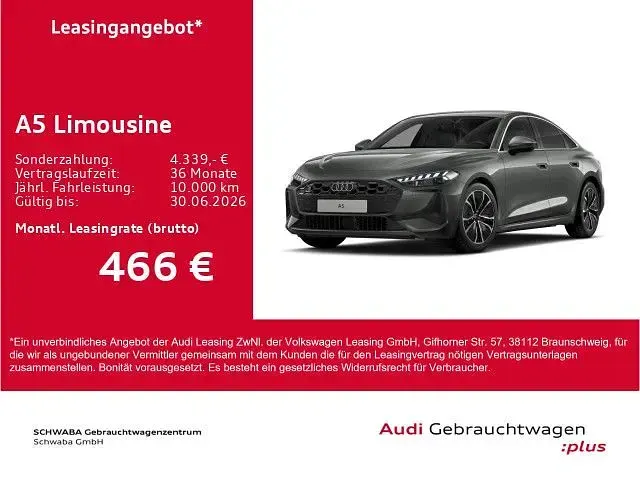 Gebraucht Audi A5 Performance 204 PS (150 kW) 2025 Chronosgrau metallic Limousine