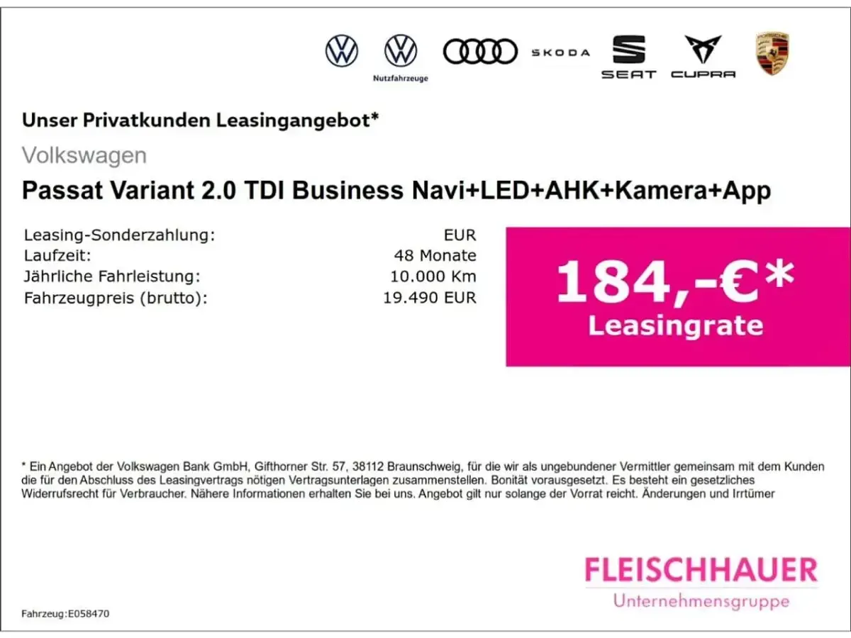 Gebraucht VW Passat Business 150 PS (110 kW) 2023 Silber Kombi