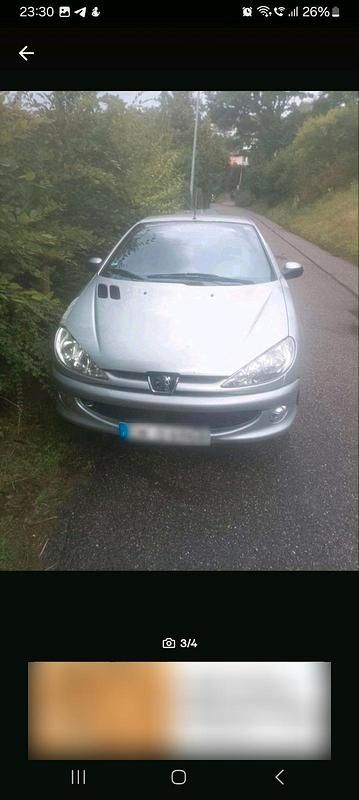 Gebraucht Peugeot 206 CC 109 PS (80 kW) 2006 Silber Cabrio
