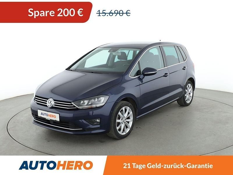 Blau Gebraucht 2015 VW Golf Sportsvan Highline Van / Kleinbus | 15.490 € (Fairer Preis) - Bild 1/3