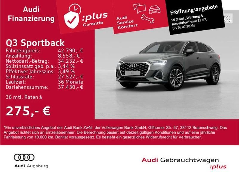 Chronosgrau metallic Gebraucht 2024 Audi Q3 S-Line SUV | 42.790 € (Fairer Preis) - Bild 1/4