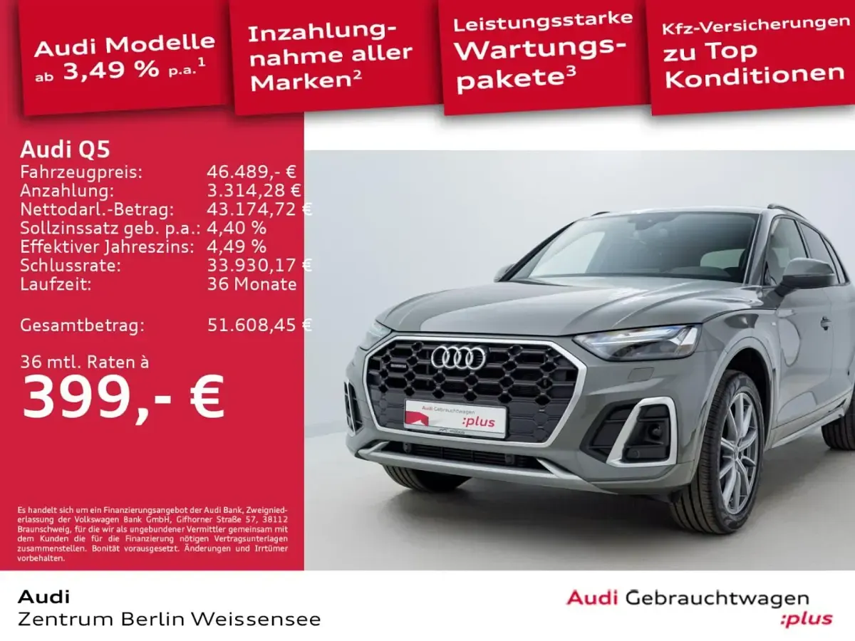 Gebraucht Audi Q5 S-Line 299 PS (219 kW) 2025 Chronosgrau metallic SUV