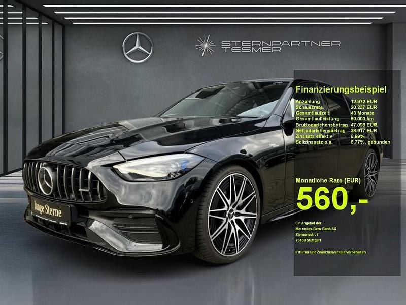 Metalliclack obsidianschwarz Gebraucht 2022 Mercedes C43 AMG AMG Limousine | 48.900 € (Superpreis) - Bild 1/3