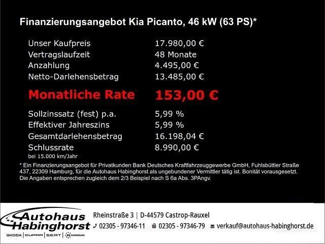 Gebraucht Kia Picanto Vision 67 PS (49 kW) 2024 Auroraschwarz Kleinwagen