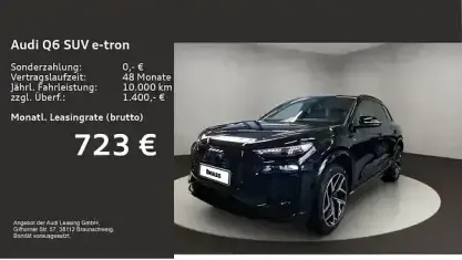 Ny Audi Q6 e-tron Ambiente 225 kW (306 HK) 2026 Sort SUV