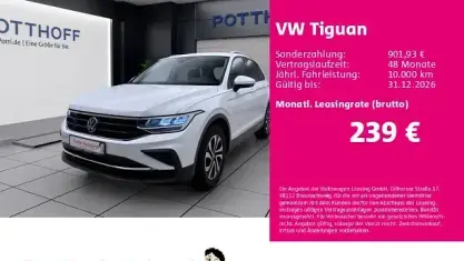 Gebraucht VW Tiguan Active 150 PS (110 kW) 2022 Weiß SUV