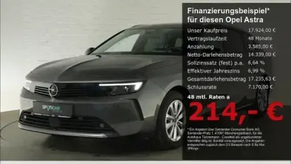 Gebraucht Opel Astra Elegance 131 PS (96 kW) 2023 Grau Kombi