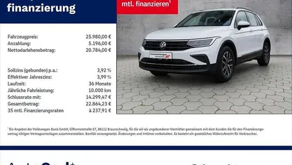 Pure white Gebraucht 2022 VW Tiguan Life SUV | 25.980 € (Guter Preis)