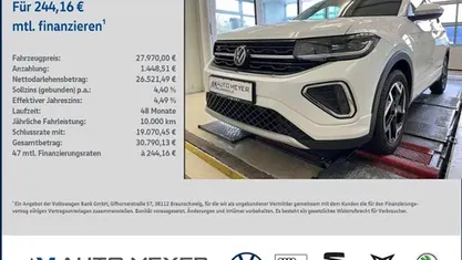 Pure white Gebraucht 2025 VW T-Cross R-line SUV | 27.970 € (Fairer Preis)