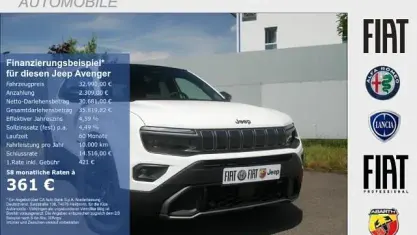 Neu Jeep Avenger Overland 145 PS (106 kW) 2026 Snow white (weiss) SUV