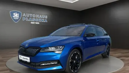 Gebraucht Skoda Superb SportLine 218 PS (160 kW) 2021 Raceblau (f5w)