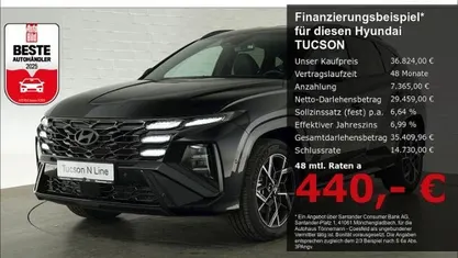 Abyss black Gebraucht 2025 Hyundai Tucson N Line SUV | 36.824 € (Fairer Preis)