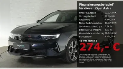 Gebraucht Opel Astra Ultimate 131 PS (96 kW) 2024 Karbon schwarz Kleinwagen