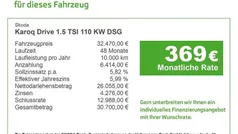 Schwarz Gebraucht 2024 Skoda Karoq Drive SUV | 32.470 € (Fairer Preis)