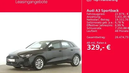 Gebraucht Audi A3 Basis 110 PS (80 kW) 2022 Brillantschwarz Limousine