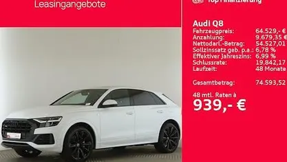 Weiß Gebraucht 2021 Audi Q8 S-Line SUV | 61.969 € (Fairer Preis)