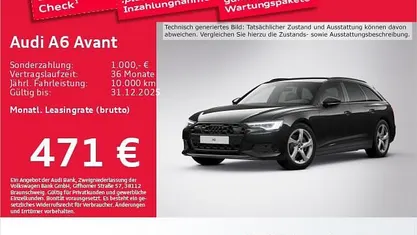 Mythosschwarz metallic Gebraucht 2025 Audi A6 Advanced Kombi | 49.461 € (Fairer Preis)