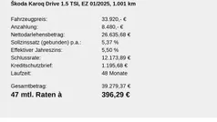 Gebraucht 2025 Skoda Karoq Drive SUV | 33.920 € (Guter Preis)
