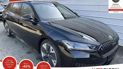 Neu Skoda Superb SportLine 265 PS (194 kW) 2025 Ebony black metallic Kombi