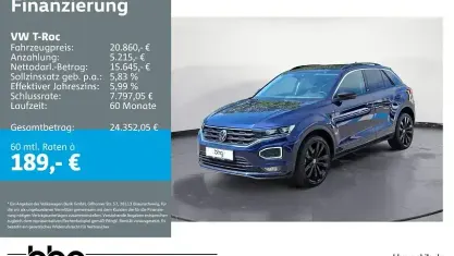 Gebraucht VW T-Roc Style 150 PS (110 kW) 2020 Blau SUV