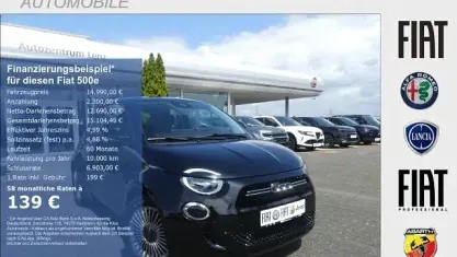 Gebraucht Fiat 500e Icon 69 kW (95 PS) 2023 Schwarz Limousine