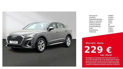 Gebraucht Audi Q3 Sportback S-Line 150 PS (110 kW) 2022 Chronosgrau metallic SUV