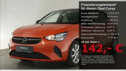 Gebraucht Opel Corsa Edition 101 PS (74 kW) 2021 Orange Kleinwagen