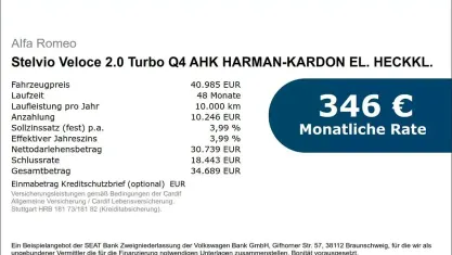 Gebraucht Alfa Romeo Stelvio Veloce 280 PS (205 kW) 2024 Schwarz SUV