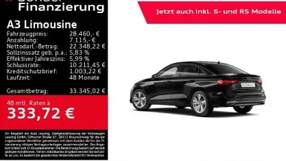 Gebraucht Audi A3 Advanced Plus 116 PS (85 kW) 2026 Mythosschwarz metallic Limousine