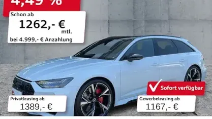 Neu Audi RS6 Ambiente 600 PS (441 kW) 2025 Gletscherweiß metallic Kombi