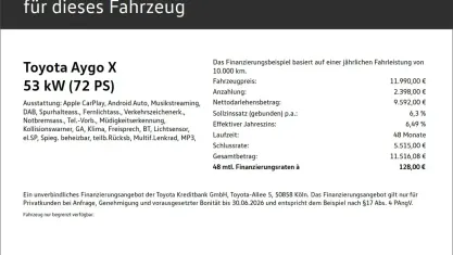 Gebraucht Toyota Aygo X Basis 72 PS (52 kW) 2023 Weiß SUV