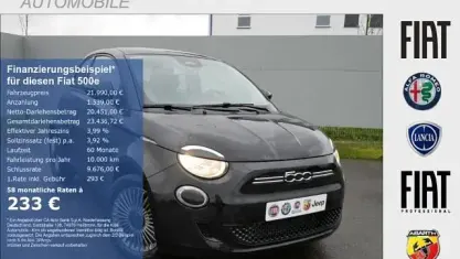 Brugt Fiat 500e Icon 87 kW (119 HK) 2022 Sort Sedan