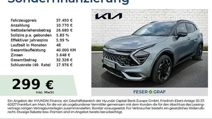 Lunarsilber/schwarz Neu 2025 Kia Sportage GT-Line SUV | 37.450 € (Fairer Preis)