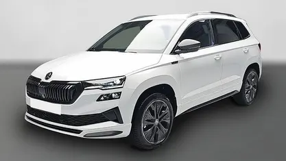 Moonweiss metallic Neu 2025 Skoda Karoq SportLine SUV | 42.600 € (Fairer Preis)
