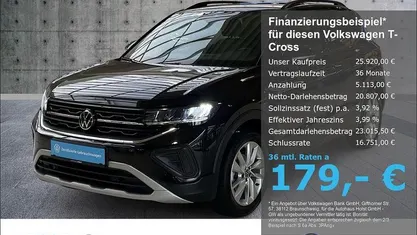 Gebraucht VW T-Cross Goal 116 PS (85 kW) 2025 Schwarz SUV