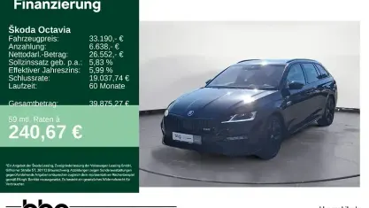 Brugt Skoda Octavia RS 200 HK (147 kW) 2024 Sort Stationcar