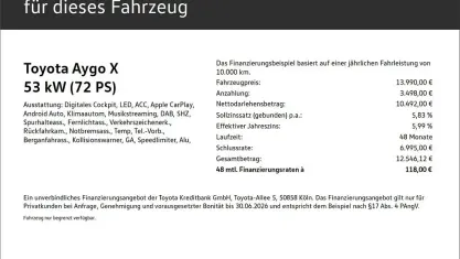 Gebraucht Toyota Aygo X 72 PS (52 kW) 2024 Weiss SUV
