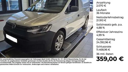 Silber (reflexsilber metallic) Gebraucht 2021 VW Caddy Maxi Basis Van / Kleinbus | 23.980 € (Superpreis)