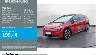 Gebraucht VW ID.3 Pure 110 kW (150 PS) 2022 Rot Kleinwagen