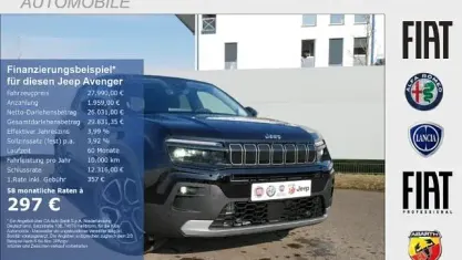 Nuova Jeep Avenger Summit 110 CV (80 kW) 2025 Nero SUV