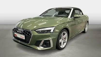 Distriktgrün verdeck schwarz Gebraucht 2025 Audi A5 S-Line Cabrio | 47.920 € (Fairer Preis)