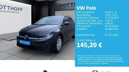 Gebraucht VW Polo Goal 95 PS (69 kW) 2025 Schwarz Kleinwagen
