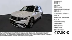 Pure white Gebraucht 2021 VW Tiguan Allspace Elegance SUV | 34.439 € (Fairer Preis)