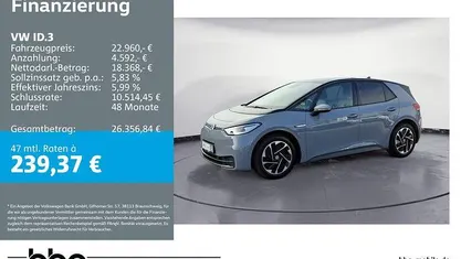 Gebraucht VW ID.3 Pro Performance 150 kW (204 PS) 2022 Grau Kleinwagen