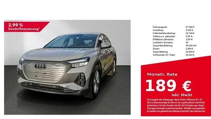 Gebraucht Audi Q4 Sportback e-tron Comfort 125 kW (170 PS) 2022 Kieselgrau SUV