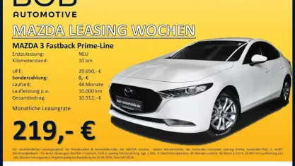 Neu Mazda 3 Prime-Line 140 PS (102 kW) 2026 Weiß Limousine