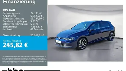 Gebraucht VW Golf VIII Style 131 PS (96 kW) 2022 Blau Limousine