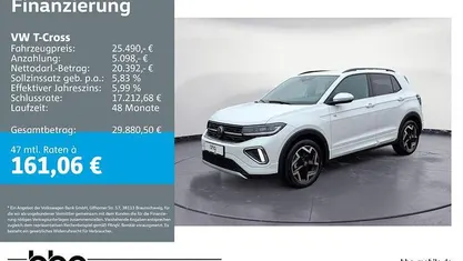 Gebraucht VW T-Cross R-line 116 PS (85 kW) 2025 Weiß SUV