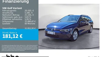 Gebraucht VW Golf VIII Life 131 PS (96 kW) 2024 Blau Kombi
