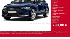 Navarrablau metallic Gebraucht 2025 Audi A3 Sportback Advanced Limousine | 32.939 € (Fairer Preis)